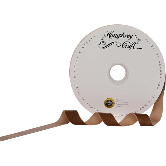 Humphrey's Craft Brown Velvet Ribbon Wedding Festival DIY Decoration - Picture 1 of 3